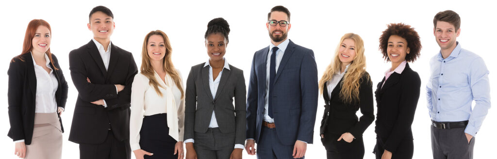 Businesspeople Isolated on White Background